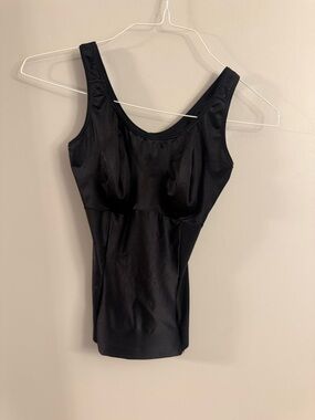 Cupid Black Shapewear Tank Top Camisole Size 38 Smoothing Slimming